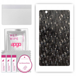 apgo Protective Skin Sticker for the back compatible with Huawei MediaPad M5 lite, Wrap Film, Foil, Vinyl - Pattern Carbon Black Pixel
