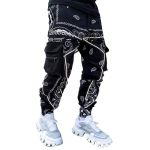 Gatvės drabužiai Vyri&scaron;ki haremas bėgimo kelnės Vyri&scaron;kos krovininės kelnės Hip-hop laisvalaikio ki&scaron;enės sportinės kelnės vyri&scaron;kos madingos kelnės plius dydis L juoda