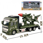 1/48 Vaikų lydinio karinės transporto priemonės, imitacinės transporto priemonės, kovinės raketos, transportas, &scaron;autuvai, gimtadienio dovanos 1/48:19.5*8*5.5cm,Missile armijos žalia spalva