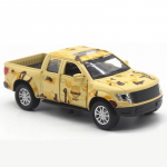 1/32 Toyota pikapas žaislinis modelis, galintis atidaryti duris, kamufliažinis automobilis, muzika, &scaron;viesos modeliavimas, atitraukiamas automobilis vaikams, žaislai, dovanos 1/32-Size:12*5.5*4.2cm geltona