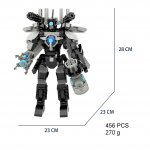 Statybinis blokas Titan Clock Man 2.0 Operatorius Garsiakalbis Gręžimo žmogus plytų modelis