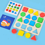 Montessori Medžiagos Mokomieji žaislai Vaikams Forma Spalvos Atitinkančios atmintį &Scaron;achmatai Stalo žaidimai Vaikams Žaislai Mediniai mokomieji žaislai