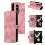 Atsparus smūgiams dėklas, skirtas Samsung Galaxy Z Fold 6 Z Fold 4 Flip Cover sulankstomas ma&scaron;inos odinis apvalkalas, apsaugantis Sam Z Fold 3 dangteliu Z FOLD 4 raudona