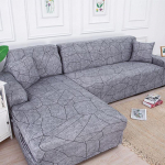 &bdquo;Spandex&ldquo; kampiniai sofos užvalkalai svetainei Elastingi &bdquo;Spandex&ldquo; sofos užvalkalai, tamprūs užvalkalai &bdquo;L&ldquo; formos sofa Reikia pirkti 2 vnt. Part BB 145-185cm gray