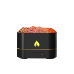 250 ml liepsnos drėkintuvas 1/3/5H USB Smart Timing LED elektrinis aromato difuzorius, imituojantis ugnies nakties lempa juoda