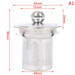 Daugkartinio naudojimo nerūdijančio plieno arbatos sietelis tinklinio infuzerio krep&scaron;elio birių arbatos lapų infuzinis 40*80*63mm