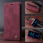 Vintage odinis atverčiamas dėklas, skirtas Samsung Galaxy A15 A54 A34 A24 A14 A05S A32 A22 A23 A73 A53 A52S A71 A51 M32 5G M22 piniginės kortelės lizdo knygos stovo dangtelis Samsung A71 raudona