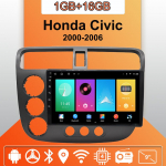 Android Carplay Automobilinis Radijas Honda Civic 2000-2006 Multimedijos Grotuvas Pagrindinis Įrenginys Stereo GPS Navigacija BT WIFI 2+32GB 1+16GB