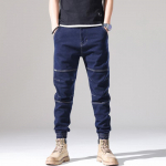 2024 m. pavasaris ir ruduo, naujos vyri&scaron;kos tamprios, tiesios kauboji&scaron;kos, skalbtos laisvalaikio kelnės, plonos mažos kelnės 28 mėlyna