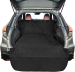 Atsparus vandeniui, ne&scaron;varumams ir įbrėžimams naminių gyvūnėlių automobilio bagažinės kilimėlis, skirtas visureigiams 135x200 cm juoda