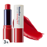Vaseline Lip Therapy Color Care Lip Balm, 01 Kissing Red, 4.2g, 3 pieces white
