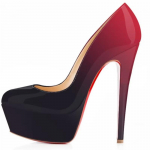 Moteri&scaron;ki auk&scaron;takulniai smailiais kulnais, seksuali platforma, apvalūs priekiai, 14 cm, itin auk&scaron;ti striptizo stulpo &scaron;okiams, vakarėliui, vestuvėms, didelis dydis 36 juoda/raudona