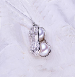 Kalėdinė dovana moterims Žemės rie&scaron;utų karoliai moterims balti netikrų perlų vėriniai raktikaulio pakabukai papuo&scaron;alai rožinio aukso titano kūryba auksas