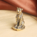 Žalvario Leopardo Ornamentas Statulėlė Gimtadienio Dovana Kolekcijos Rankų Darbo Imitacija Stalui