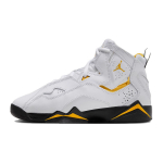 Air Jordan True Flight GS Balti Geltoni Ocheriniai Vaikų Sportbačiai Juodi 343795-107 36.5