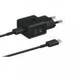 Originalus SAMSUNG maitinimo adapteris su 3A USB C laidu Greitasis įkroviklis skirtas iPhone 15 16 serijai S23 Ultra S22 S24 Z Flip6 Flip5 Fold6 juoda