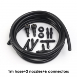 2/1M Automobilio valytuvų pur&scaron;kimo žarnų rinkinys Automobilio priekinio stiklo valymo valytuvai Reguliuojamas purk&scaron;tukas Guminė vandens pur&scaron;kimo žarna I T Y skirstytuvo jungtis