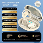 Bluetooth Ausinės Sukamos Pakabinamos Belaidės Itin ilgo veikimo OWS Ausinės juoda