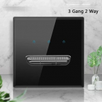 Juodo grūdinto stiklo sieninis jungiklio skydelis LED 1-4 grupių retro stiliaus perjungimo &scaron;viesos jungiklis, ES ir JK standartai, 2 USB lizdai, europieti&scaron;ka 16A lizdas