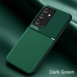 Skirta Samsung Galaxy A15 A35 A55 5G dėklui, odiniam automobilio magnetiniam laikikliui telefono dangtelis, skirtas Galaxy A 15 35 55 mink&scaron;to rėmo smūgiams Coque For Galaxy A15 mėlyna