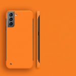 Itin plonas berėmio kieto dėklas, skirtas Samsung Galaxy S25 Ultra S24 FE S23 S22 S21 Plus S20 FE PC Spalvingas dangtelis Samsung S24 FE oranžinė