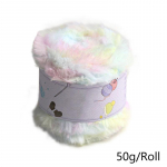 50 g / ritininis siūlas Pūkuotas dirbtinis kailis Rankų mezgimas vilnonių verpalų nėrimo megztinis audinės siūlų &scaron;alikas Nertas pynimas spalvingi kūdikių drabužėliai