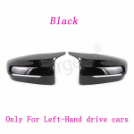 2 vnt. Automobilio ry&scaron;kiai juodi &scaron;oniniai galinio vaizdo veidrodžių dangteliai, skirti BMW 3 4 5 7 serijos G20 G22 G30 G31 G38 G11 G12 2016 - Bright black