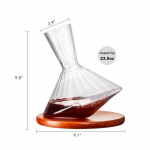 Kūrybi&scaron;kas besisukantis raudonojo vyno ąsotis (tumbler stiliaus) 33,8(fl.oz) - Rankų pūtimo &scaron;vino neturintis kri&scaron;talinis stiklas Raudonojo vyno ąsotis Vyno dovana
