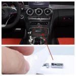 83 mm raidžių emblemos ženklelis, skirtas Merce+des Be+nz A+MG vidaus centrinei konsolei Fob logotipas Automobilio stiliaus priedas 3D lipdukas, skirtas CE GLK GLA sidabras