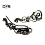 1/2 vnt. metaliniai auskarai-vorai, reguliuojami pagal ausies formą, hipoalergi&scaron;ki, Fenikso dizainas simbolizuoja atgimimą, ta&scaron;kiniai auskarai 1pc auksinė