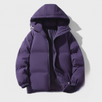 Vyri&scaron;ka žieminė medvilninė striukė su gobtuvu, laisvo kirpimo - stora, &scaron;ilta ir universali XXXXL