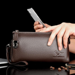 Originalios vyri&scaron;kos rankinės Vyri&scaron;kos odinės rankinės Verslo kasdienės delninukės Karvės odos delninukės Vyri&scaron;kos rankinės Didelės talpos piniginės 20cm*4cm*10cm ruda