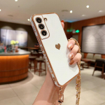 Skirtas Samsung S24 S23 S22 Ultra A55 A35 S21 FE A15 A25 A54 5G kryžminio korpuso kaklo dirželis, padengtas &scaron;irdimi, smūgiams atsparus dangtelis Samsung A55