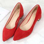 Didelis dydis 34-43 Moteri&scaron;ki zom&scaron;iniai odiniai batai 3,5 cm auk&scaron;takulniai moteri&scaron;ki suknelei darbiniai batai Slip On Pumps Moteri&scaron;ki kvadratiniai auk&scaron;takulniai vestuviniai batai 35 raudona