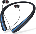 Kaklo juostos ausinės Belaidės Bluetooth Ausinės su triuk&scaron;mo slopinimu Įdedamos į ausis Reguliuojamas laidas Vandeniui atspari ausinė Android ir iOS įrenginiams mėlyna