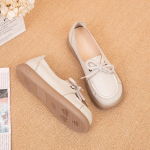 Natūralios odos mink&scaron;to paduko moteri&scaron;ki batai Neslystantys moteri&scaron;ki mokasinai Sekli burna Plok&scaron;čiapadžiai moteri&scaron;ki vienetai Motinos batai 35