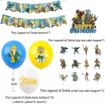 32 vnt. Zelda gimtadienio vakarėlio reikmenys apima reklaminį torto vir&scaron;aus balioną vaikui