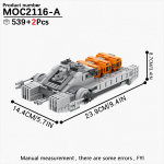 MOOXI Tarpžvaigždžių Mokslinės Fantastikos Filmai Kosmoso Karai Tankas Traukinys Transportuotojas PASIDARYK pats Diorama Suaugusiems Statybinių Blokelių Rinkinys Vaikų Žaislas MOC Plyta
