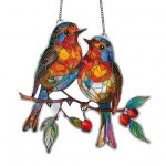 Akrilinis Spalvingas Kolibris Saulės Gaudyklė Kabantis Pakabukas su Virvele Lengvai Montuojamas Pauk&scaron;čio Langų Rankdarbiai Kabanti Dekoracija 15x15cm G