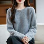 Moteri&scaron;kas ka&scaron;myro megztinis Qinghe ka&scaron;myras 30% ka&scaron;myras 70% vilna rudeninis ir žieminis puloveris &scaron;iltas ir madingas M