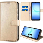 Coque de Protection - BOOLING - Samsung Galaxy A17 4G/5G - Protection Rabat Antichoc Synth&eacute;cuir Dor&eacute;