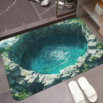 60*90cm 3D Koi žuvų vonios kilimėlis, flanelinis kilimėlis, tinkamas voniai, miegamajam, svetainės įėjimui, vonios kilimėlis, patvarus grindų kilimėlis 40*60cm