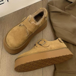 Zom&scaron;inio kailio platforma Moteri&scaron;kos kulk&scaron;nies Sniego batai Plok&scaron;čiakulniai Batai Gamintojas Pliu&scaron;iniai &Scaron;ilti Medvilniniai Vidutiniai kulniukai Batai Trend Mad Cozy Batai Botas Mujer 35 brown