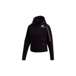 Adidas ZNE Hoodie su nuleistais pečiais Moteri&scaron;ki &scaron;varkai Juodi GM3275 S