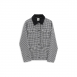 Vans Outdoor Casual Plaid Single-Breasted Long Sleeve Jacket Moteri&scaron;kos striukės Juodos VN0A5JMZBLK S
