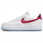 Nike Air Force 1 Low '07 Satino Baltos Varsity Raudonos Moteri&scaron;ki Kedai DX6541-100 36.5