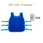 Au&scaron;inanti liemenė su ledo pakuotėmis vasaros kar&scaron;čiams ir naudojimui lauke - Idealiai tinka auk&scaron;tos temperatūros statybvietėms One size blue
