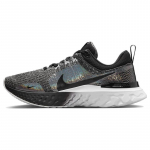 Nike React Infinity Run Flyknit 3 Premium 'Juoda Zebrinė Iridescent' Moteri&scaron;ki Bėgimo Bateliai DZ3027-001 36