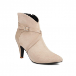 FOREADA Moteri&scaron;ki Ankle Boots Smailus Pir&scaron;tas Storas Auk&scaron;tas Kulnas Užtrauktukas Sagtis Trumpi Batai Moteri&scaron;ki Madingi Batai Ruduo Žiema Juodi Raudoni 46 34 chaki
