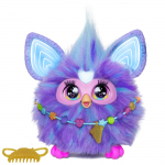 Hasbro Furby Violetinis Interaktyvus Žaislas Berniukams ir Mergaitėms, Amžius 6+, Su 15 Madingų Varomų Pliu&scaron;inių Žaislų, Naujo Modelio, Reaguojantis Į Balsą, Priedai violetinė